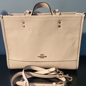 Coach Cream Leather Satchel